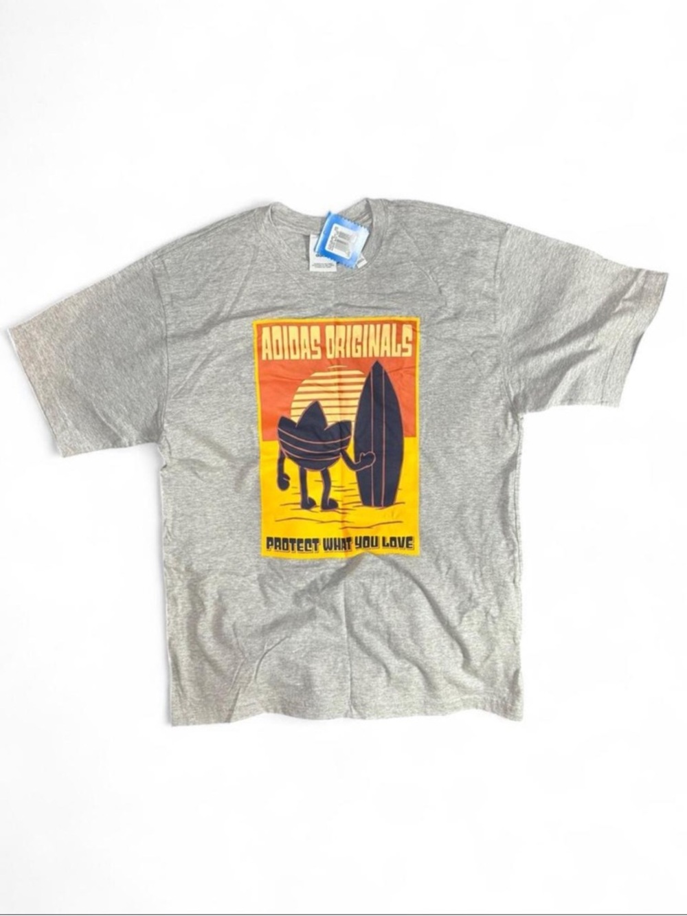 Adidas Originals ‘Protect What You Love’  Grey Tee - Brand New